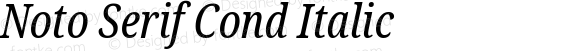 Noto Serif Cond Italic