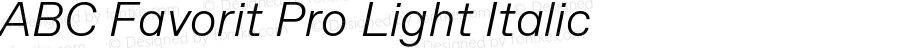 ABC Favorit Pro Light Italic