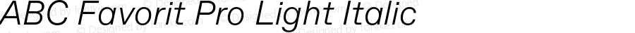 ABC Favorit Pro Light Italic