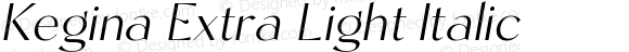 Kegina Extra Light Italic