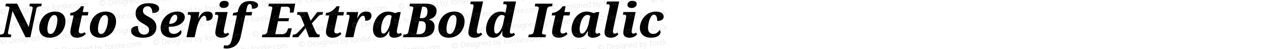 Noto Serif Extra Italic