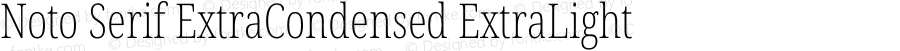 Noto Serif ExtraCondensed ExtraLight