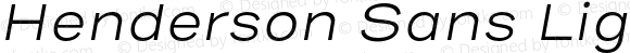 Henderson Sans Light Italic