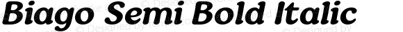 Biago Semi Bold Italic