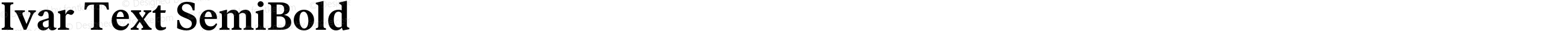 Ivar Text SemiBold