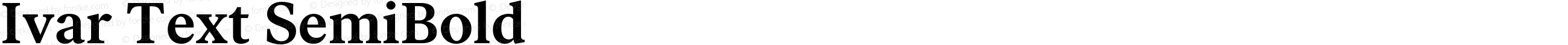 Ivar Text SemiBold