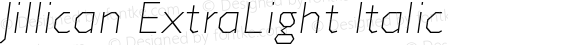 Jillican ExtraLight Italic