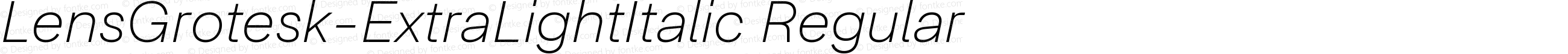 LensGrotesk-ExtraLightItalic Regular