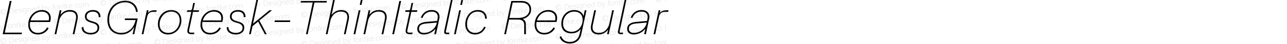 LensGrotesk-ThinItalic Regular