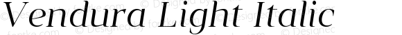 Vendura Light Italic