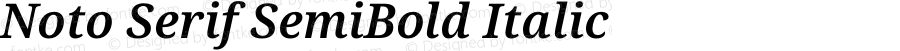 Noto Serif SemiBold Italic