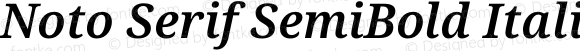Noto Serif SemiBold Italic