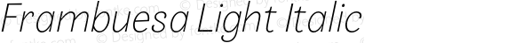 Frambuesa Light Italic