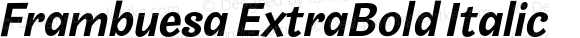 Frambuesa ExtraBold Italic