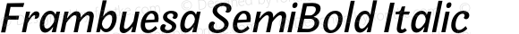 Frambuesa SemiBold Italic