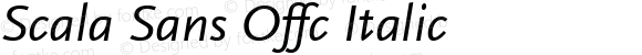 Scala Sans Offc Italic