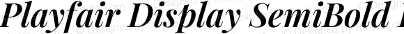 Playfair Display SemiBold Italic