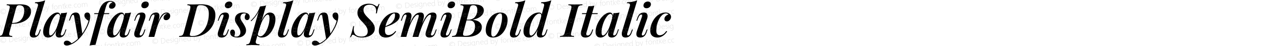 Playfair Display SemiBold Italic