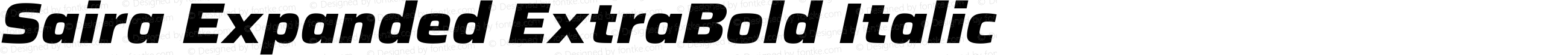 Saira Expanded ExtraBold Italic