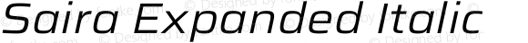 Saira Expanded Italic