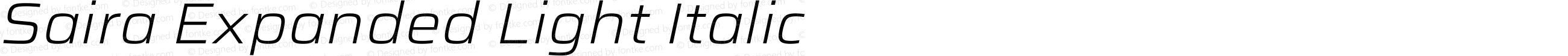 Saira Expanded Light Italic