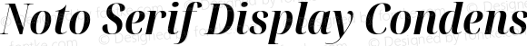 Noto Serif Display Condensed Bold Italic