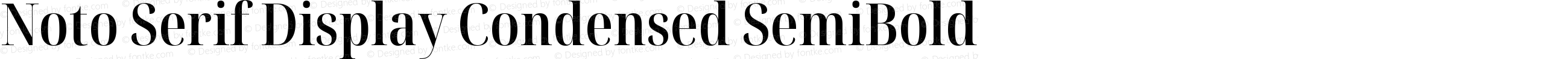 Noto Serif Display Condensed SemiBold