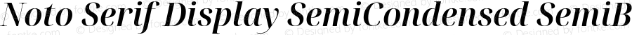 Noto Serif Display SemiCondensed SemiBold Italic