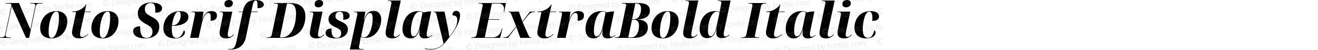 Noto Serif Display ExtraBold Italic