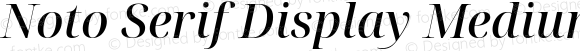 Noto Serif Display Medium Italic