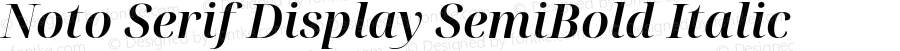 Noto Serif Display SemiBold Italic