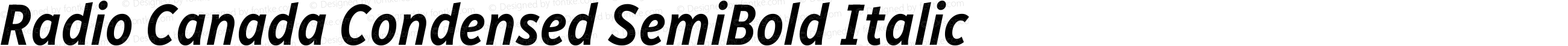 Radio Canada Condensed SemiBold Italic
