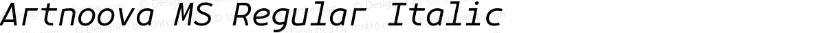 Artnoova MS Regular Italic