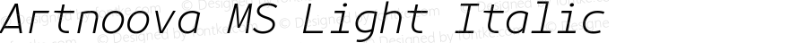 Artnoova MS Light Italic