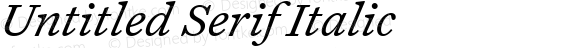 Untitled Serif Italic