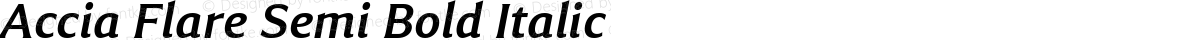 Accia Flare Semi Bold Italic