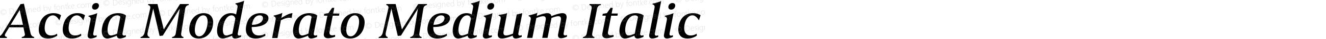 Accia Moderato Medium Italic