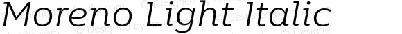 Moreno Light Italic