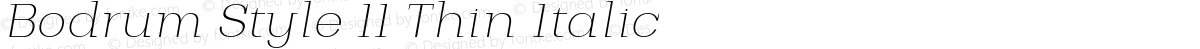 Bodrum Style 11 Thin Italic