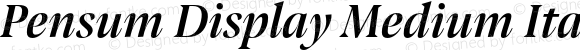 Pensum Display Medium Italic