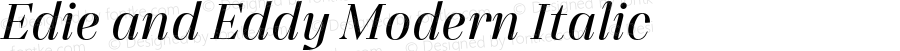 Edie and Eddy Modern Italic