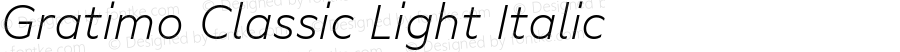 Gratimo Classic Light Italic