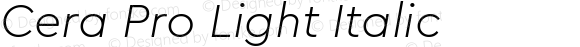 Cera Pro Light Italic