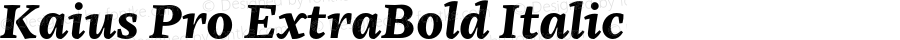 Kaius Pro ExtraBold Italic