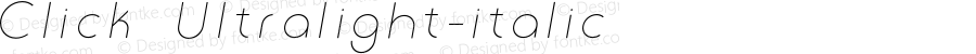 Click Ultralight-italic