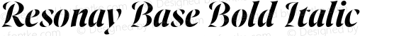 Resonay Base Bold Italic