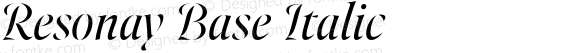 Resonay Base Italic