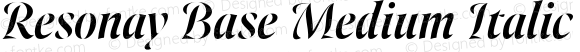 Resonay Base Medium Italic