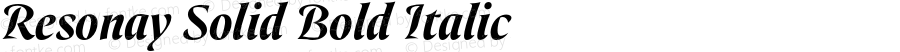 Resonay Solid Bold Italic