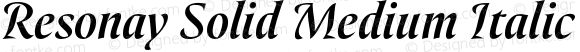 Resonay Solid Medium Italic